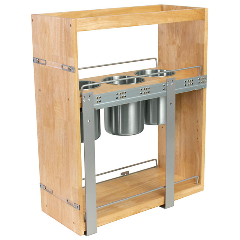 Hafele Elemental Base Pull-Out Wood Knife Block 545.49.814