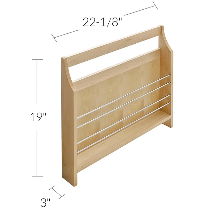 Hafele Baking Sheet Side Caddy 546.32.811 - SmartCab Base Pull-Out - Spec Sheet