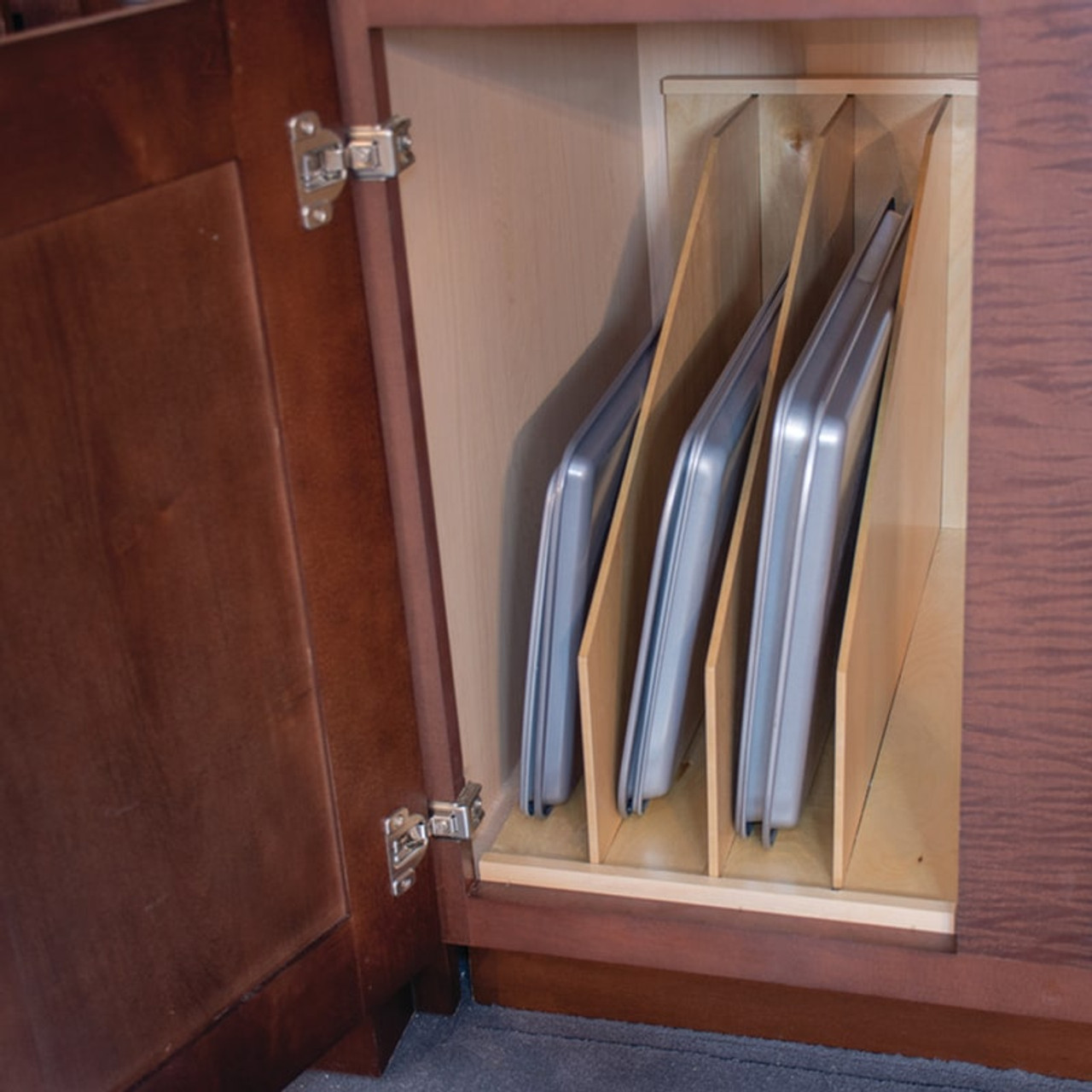 Hafele Wood Tray Divider | Kitchen Cabinet Vertical Storage