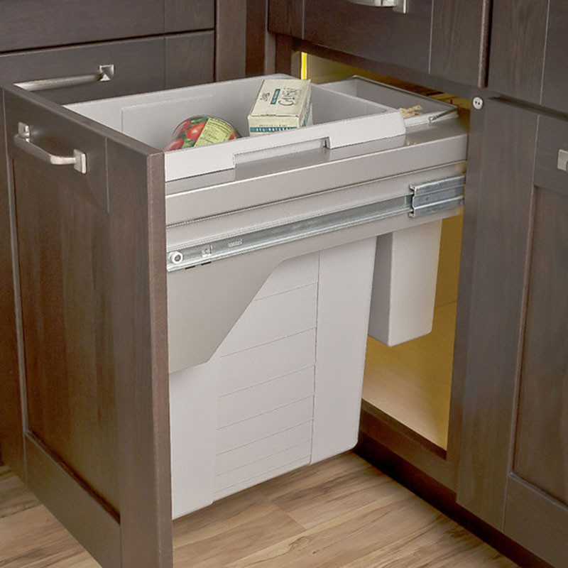 Hailo US Cargo 15 Face Frame Pull-Out Dual Waste Bin 502.77.521 - Image