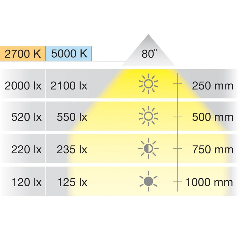 Loox5 LED Modular Puck Light 3092 Monochrome 24V - Color Temperature