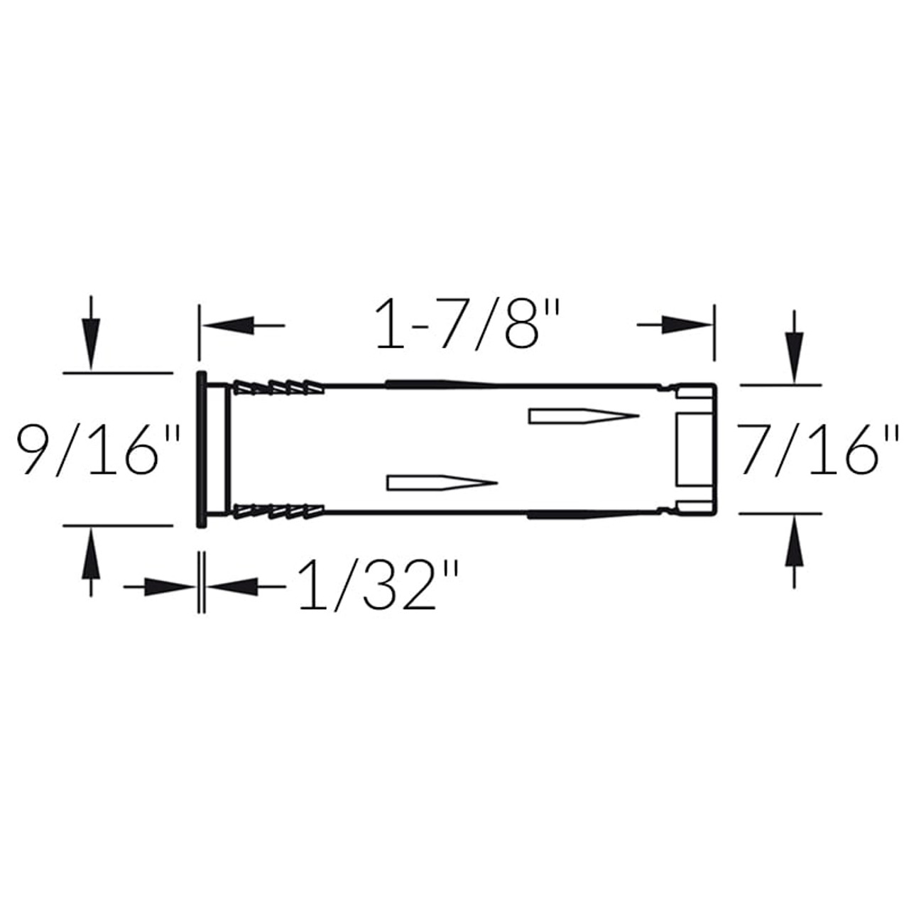 Loox5 LED Door Activated Modular Sensor Light Switch - Spec Sheet