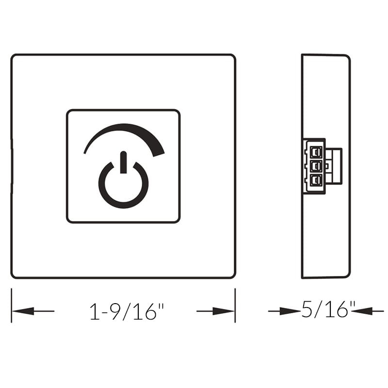Loox5 LED Touch Activated Modular Surface Mount Dimmer Switch - Spec Sheet
