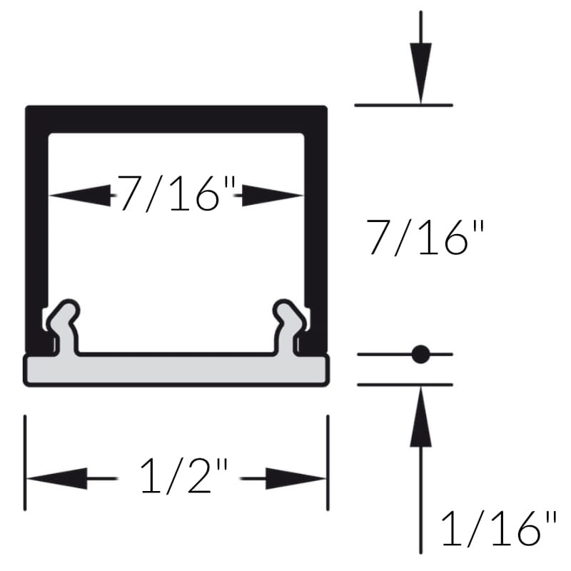 Loox5 Adhesive Recessed Mount Profile 2101 for LED Light Strips - Spec Sheet