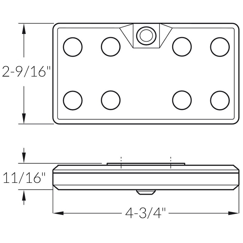 Loox Rechargeable Square LED 9004 Puck Light with Motion Sensor - Spec Sheet