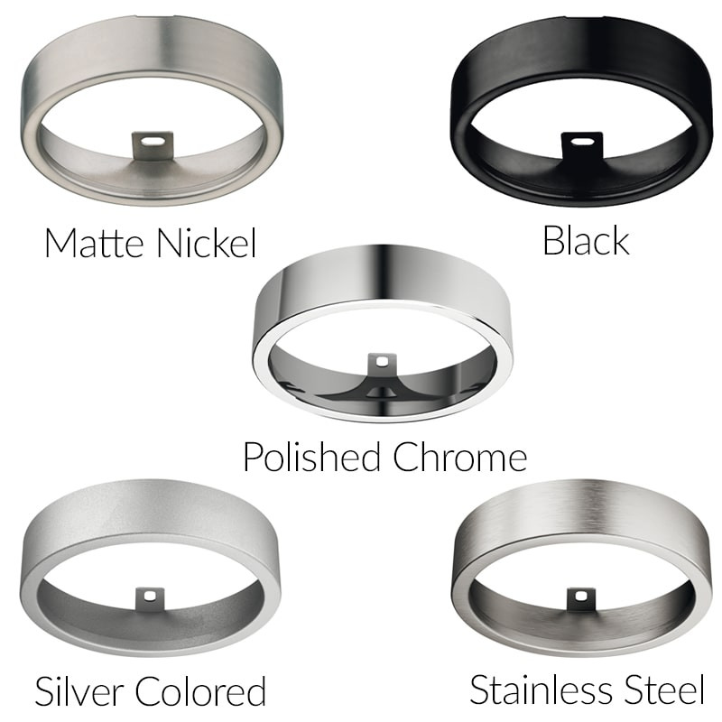 Loox5 LED Modular Puck Light 2047 Monochrome 12V - Surface Mounted Housing Trim Ring