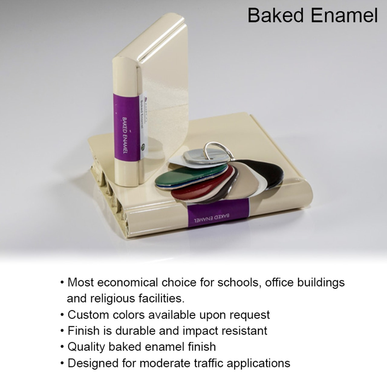 Shower Compartment - In Corner - Left Hand - 5 Stall ADA Baked Enamel