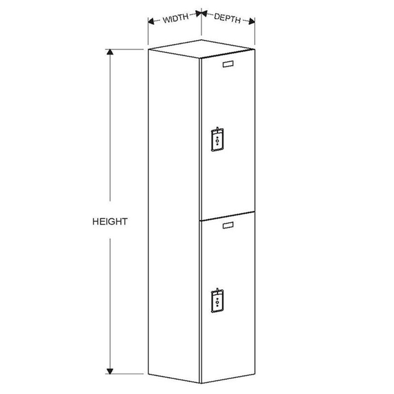 ASI Double Tier Phenolic Lockers ADA Compliant - Traditional Collection - Size