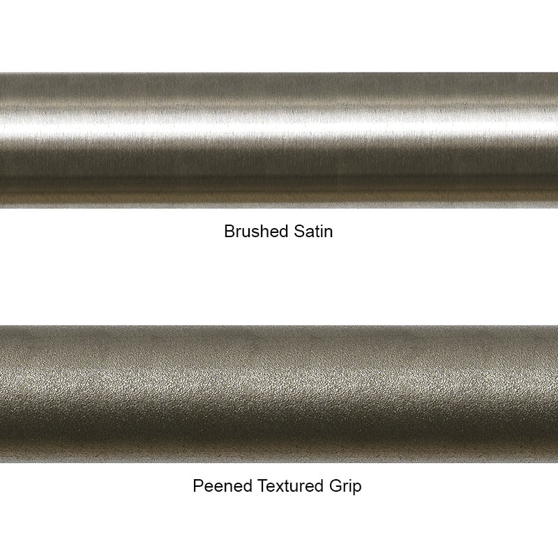 Custom Grab Bar, Straight Bar, 1 Wall, 2 Flange (CGB-SGB-1W-2F)