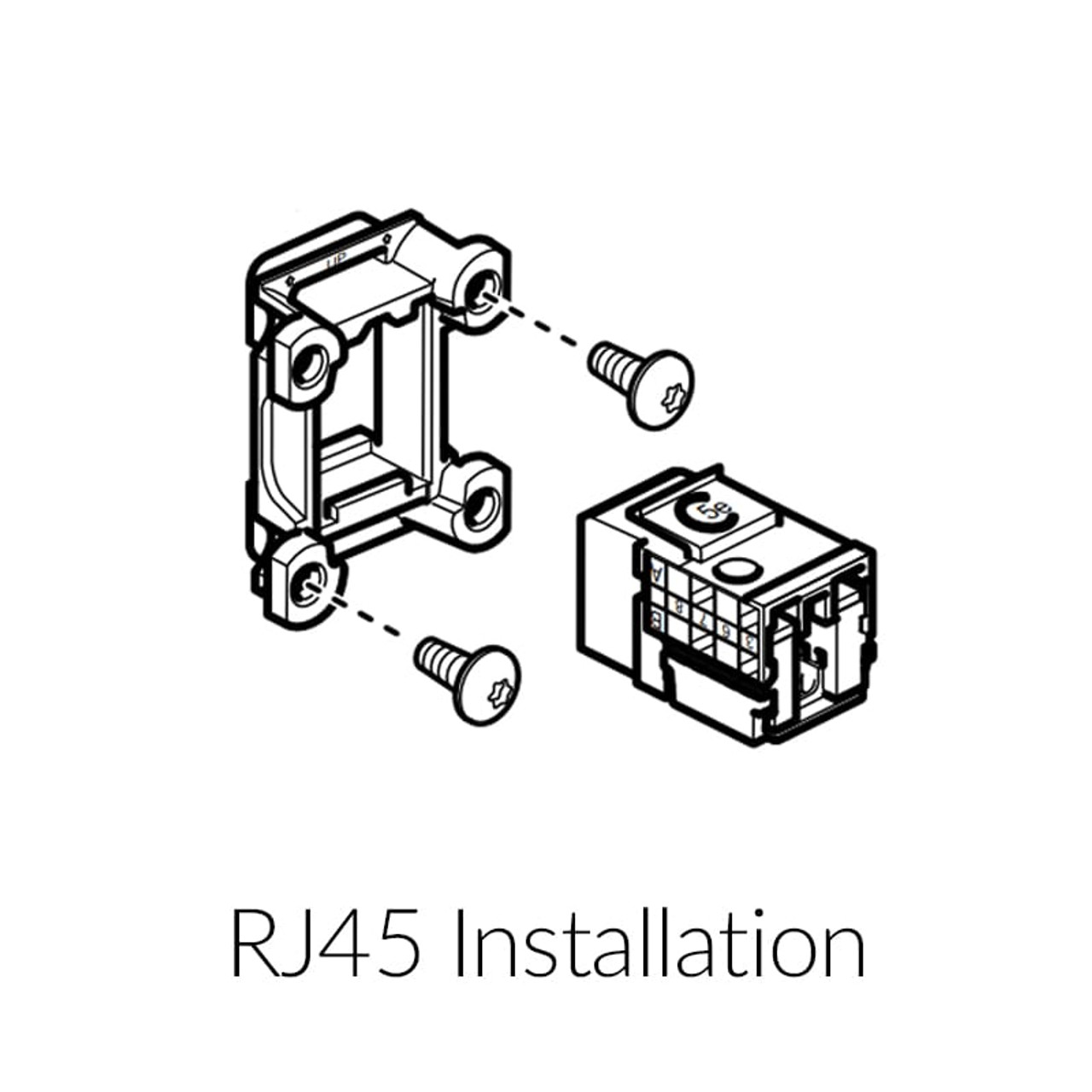 Dekko RJ45 Siemon Cat 6 Data Connector RJ45-B - Install