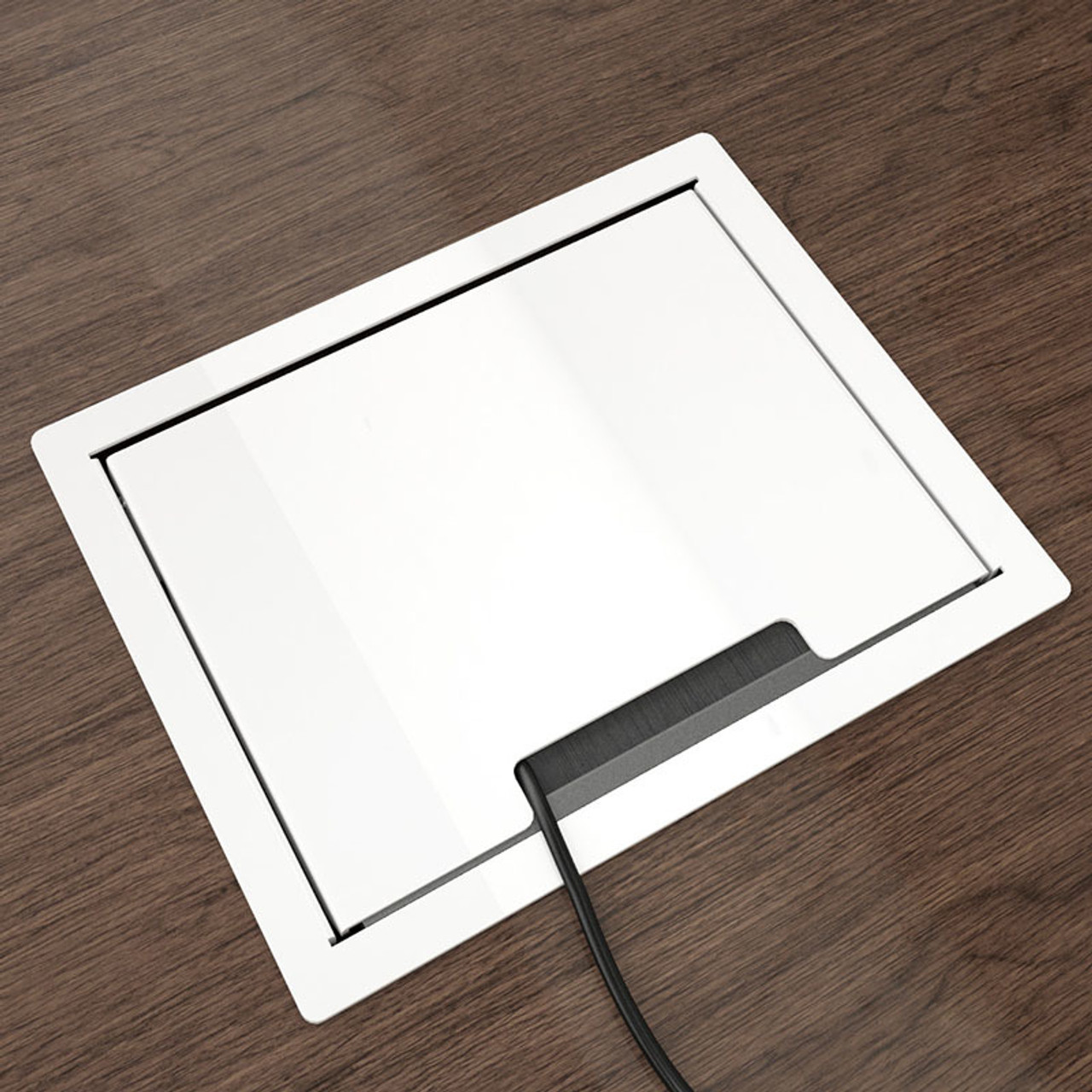 Seclusion Hide It Kit for Recessed Desktop Installation (HIDEIT-S-B-K) Closed