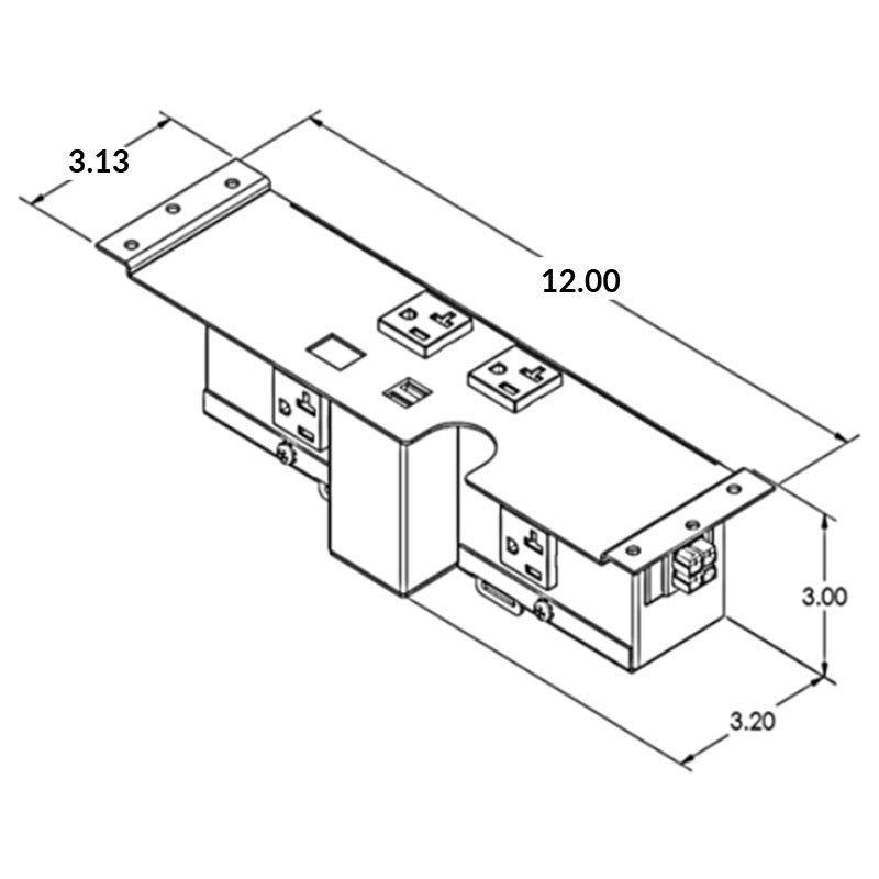 Villa II Power Base DaisyLink - Size