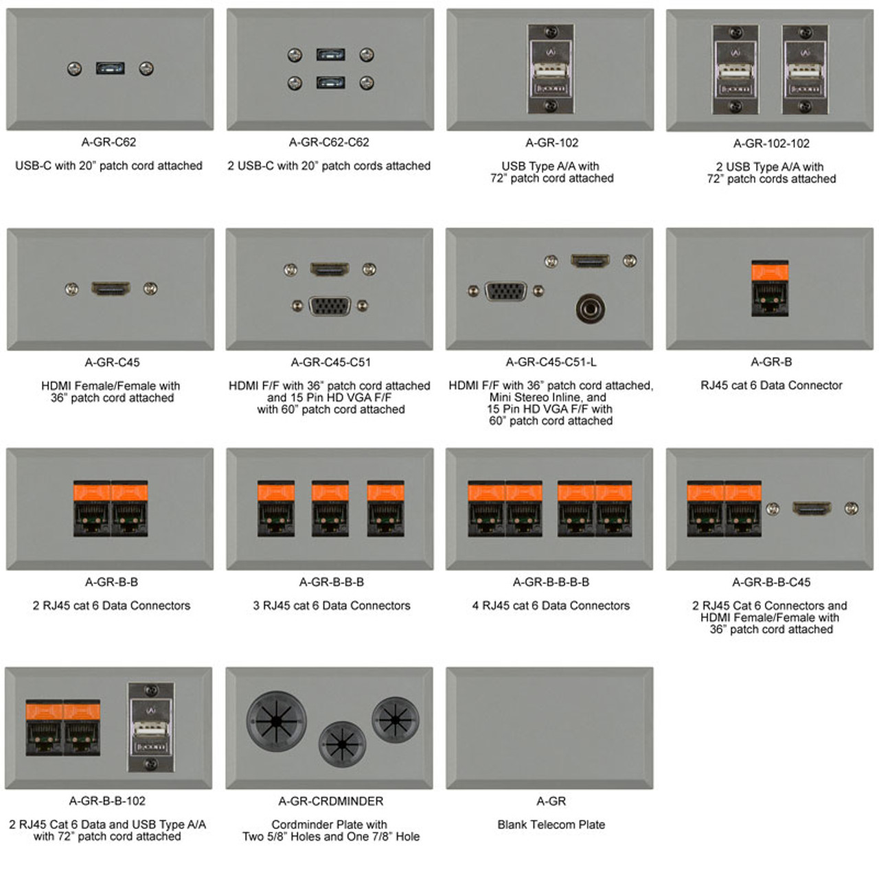 Telecom Plate - Gray