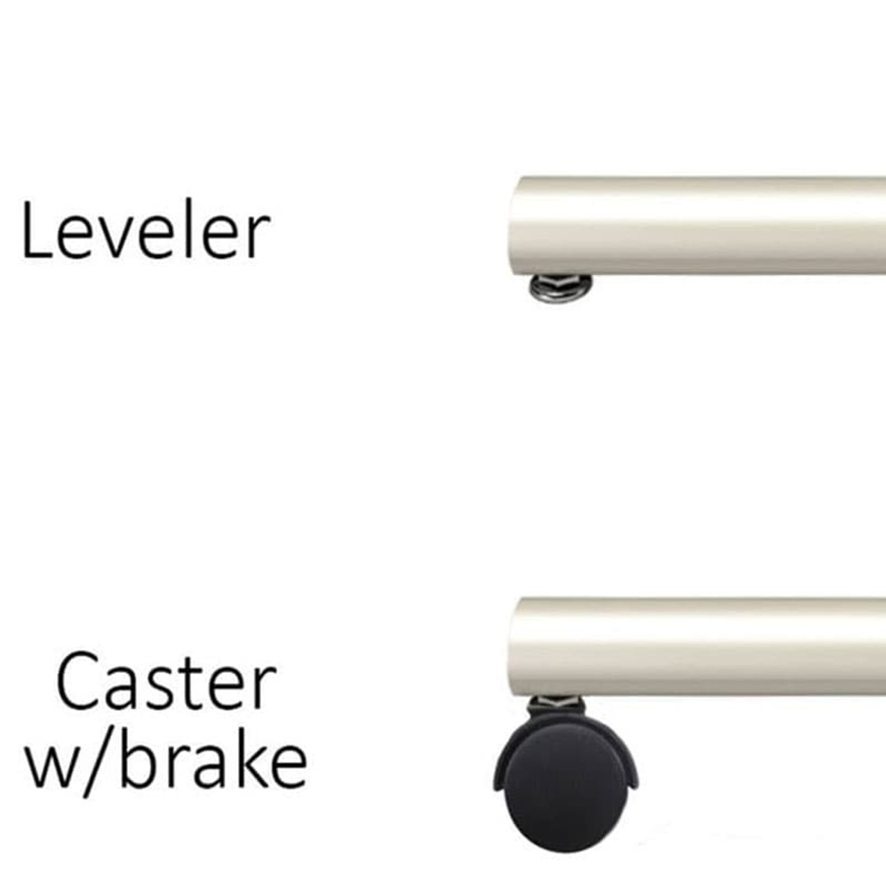 Gibraltar Tubular C-Base Metal Folding Table Support (set of 2) - Casters and Risers