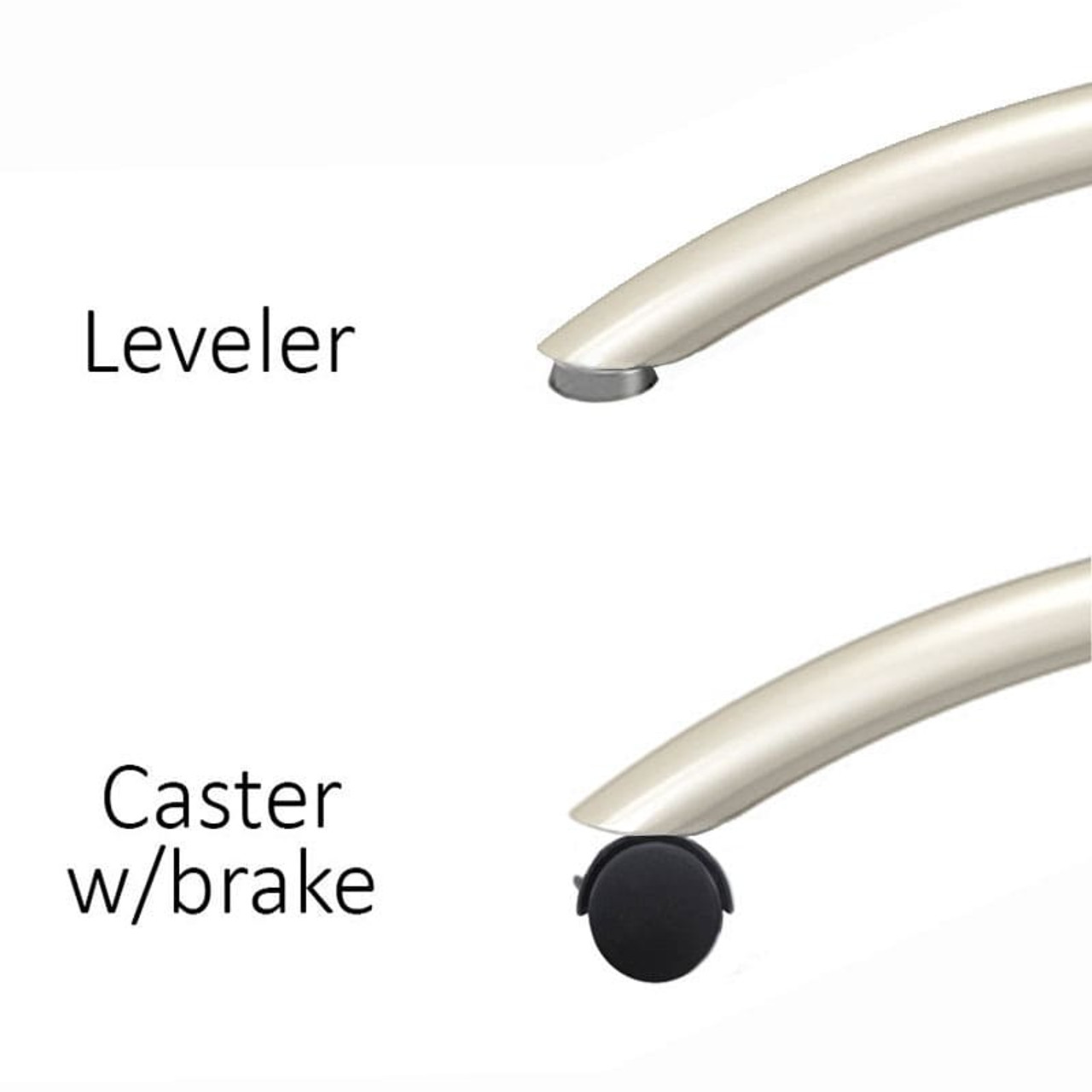 Gibraltar Arch T Metal Folding Table Base (Set of 2) - Casters