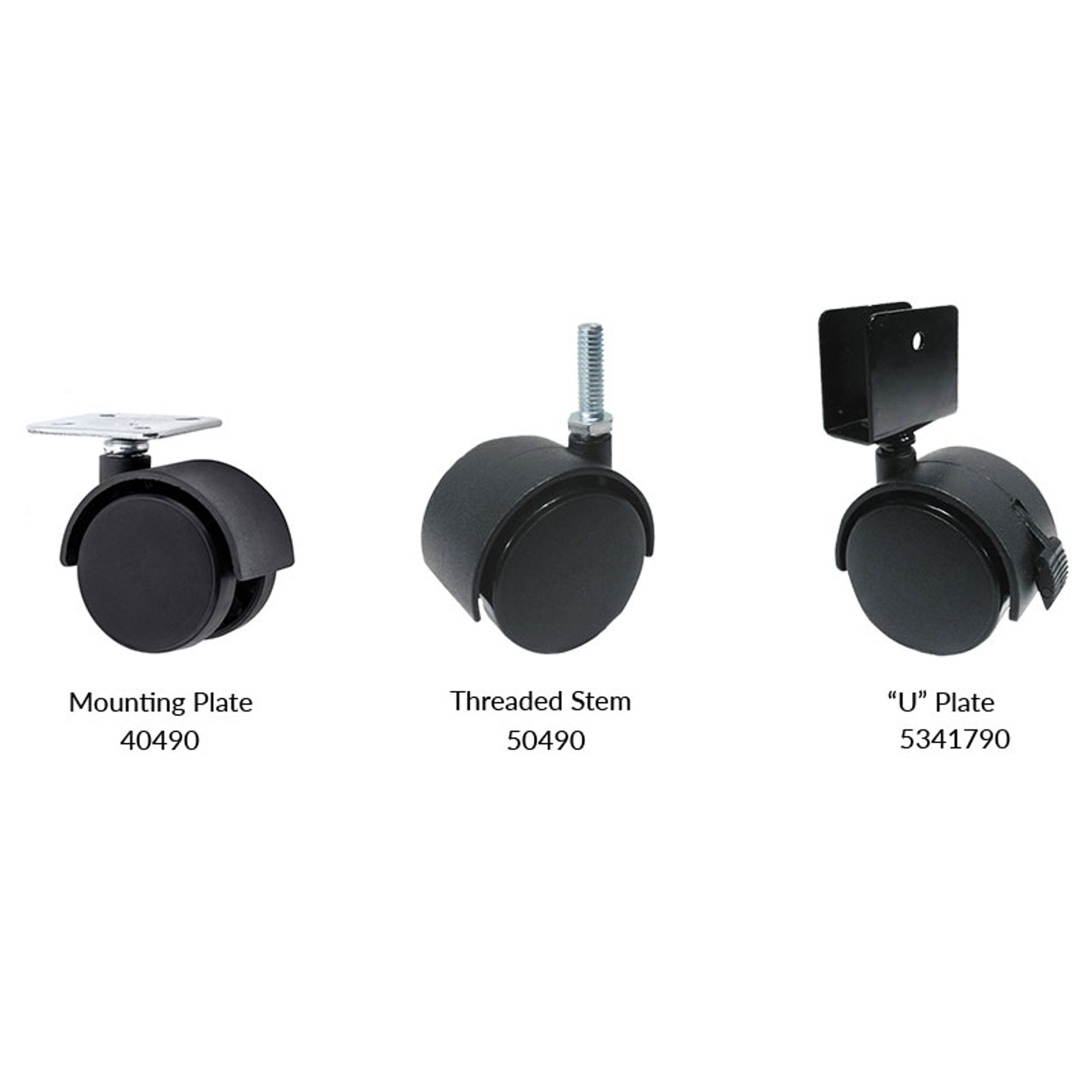 Richelieu Medium Duty Dual-Wheel Furniture Casters - Mount