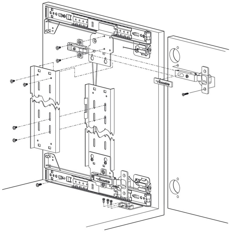 Accuride 1432 Tall Cabinet Pocket Door Slide Light Duty