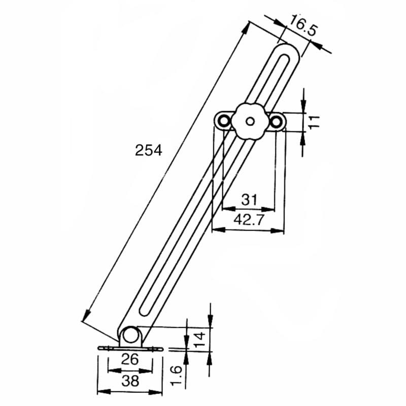 Torque Flap Stay - 10"-detail 1