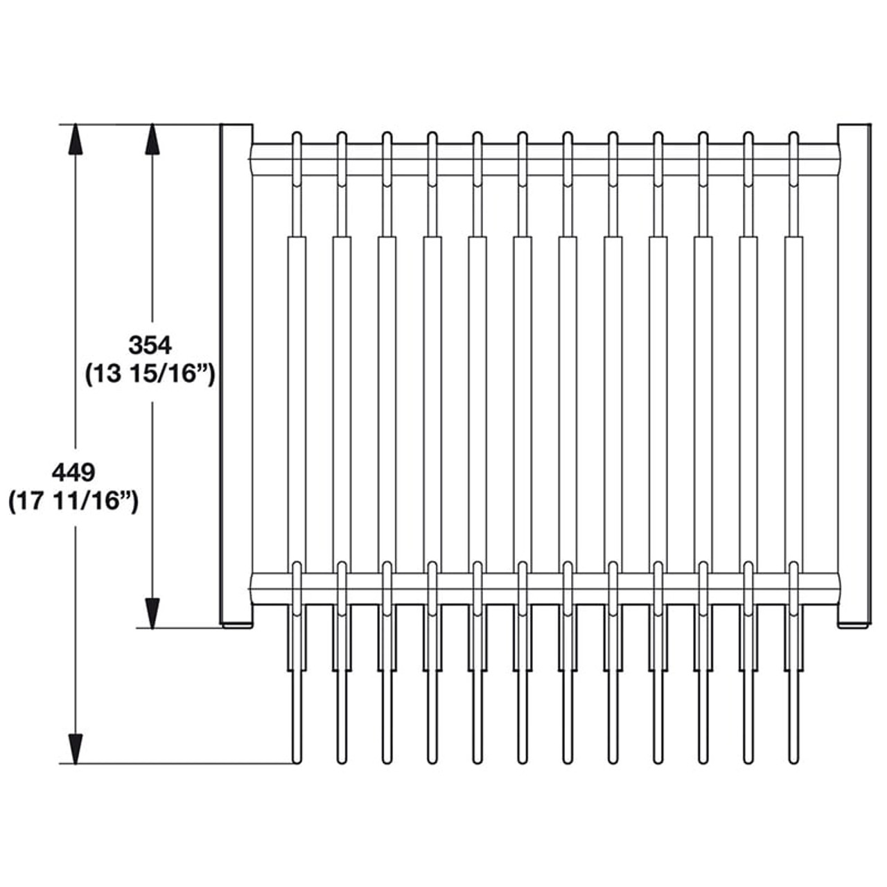 Trouser rack for pullout frame system  online at HÄFELE