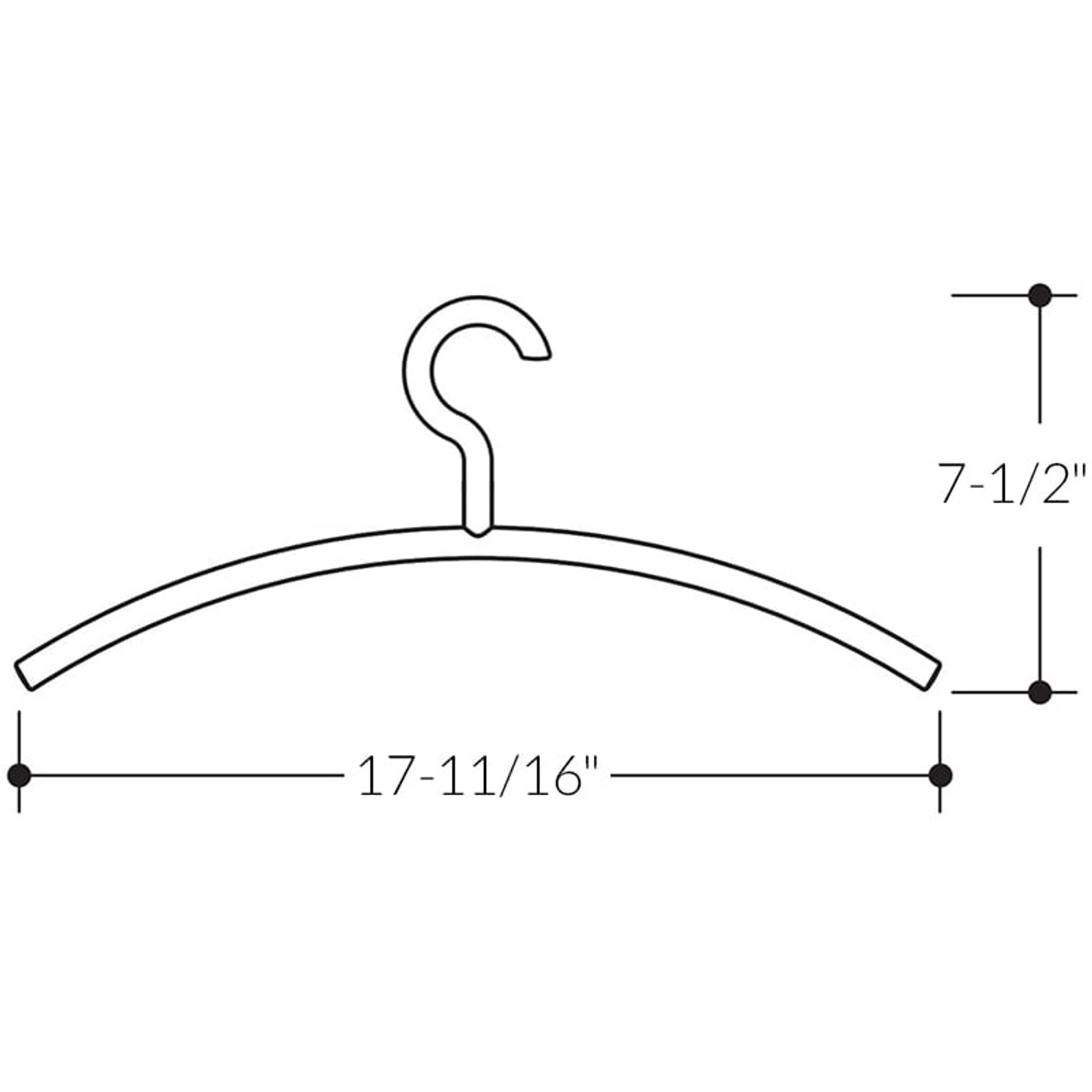 HEWI Nylon Coat Hanger with Open Hook - 570.1 - Spec Sheet