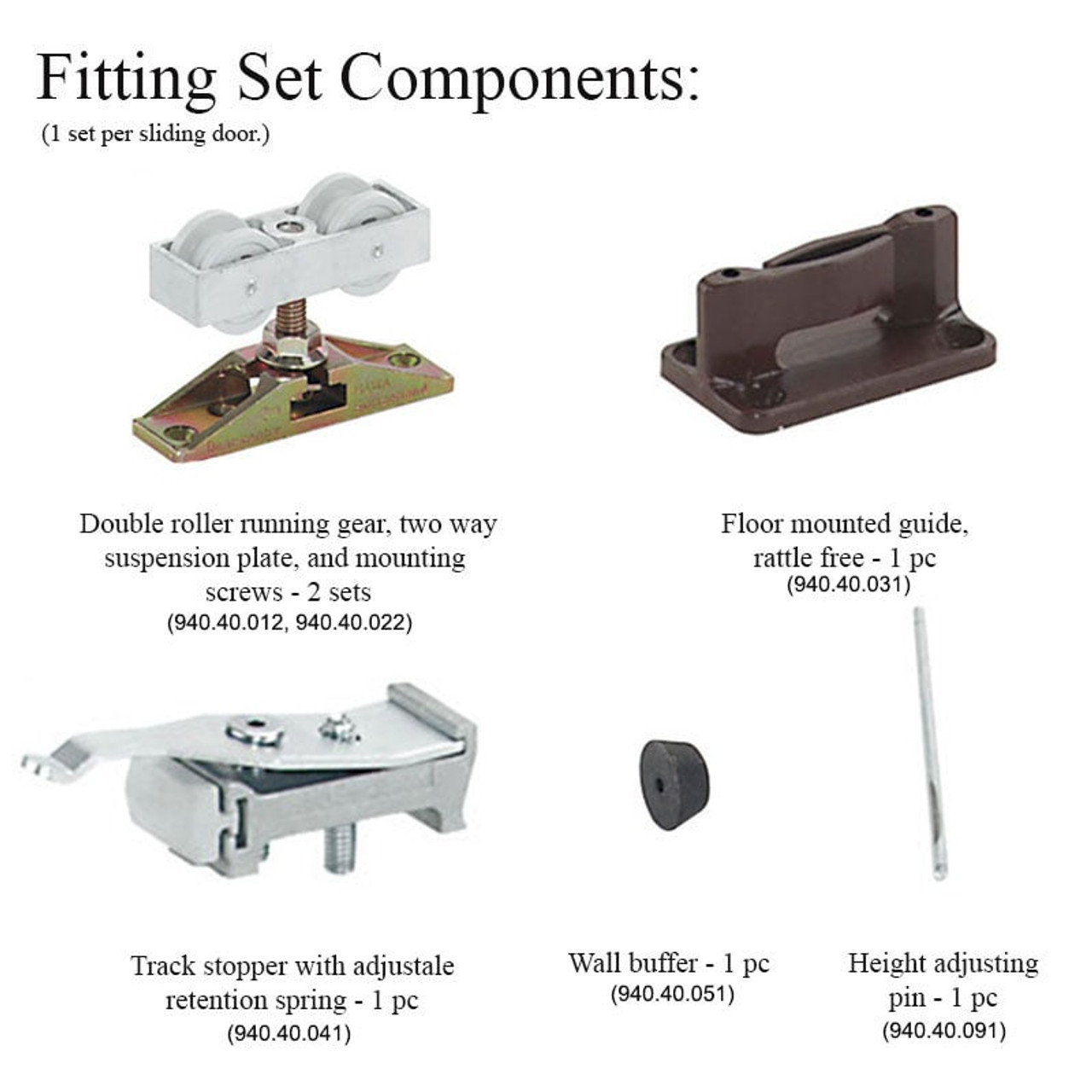 Hawa Junior 40 Z Sliding Door Fittings And Parts Harbor City Supply