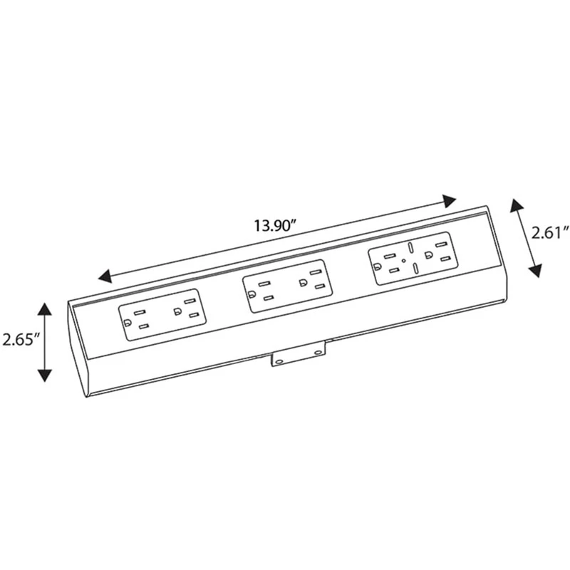 Seclusion G2 Relocatable Hub - 6 Power plus USB Options - Size