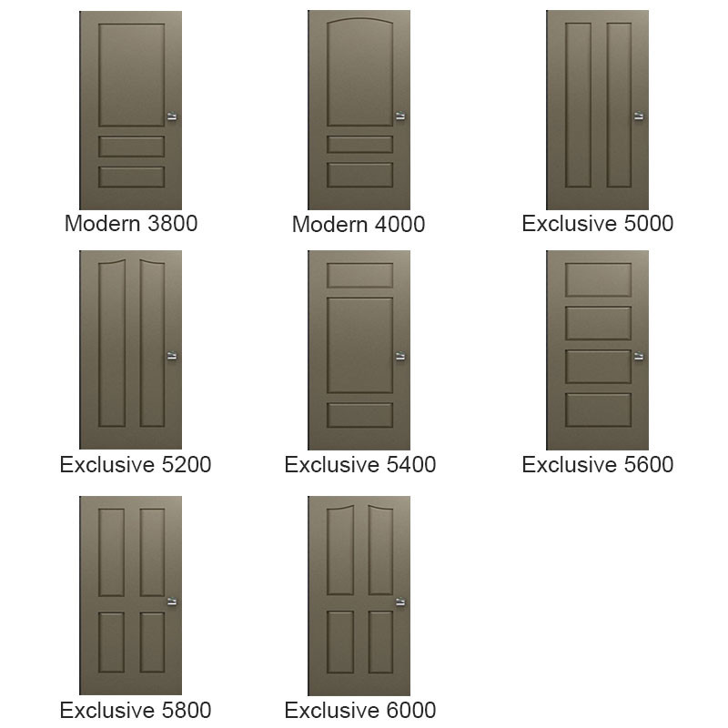 High Privacy Toilet Enclosure - 3 Stalls ADA Between Walls Left Hand Door Panel Designs 2