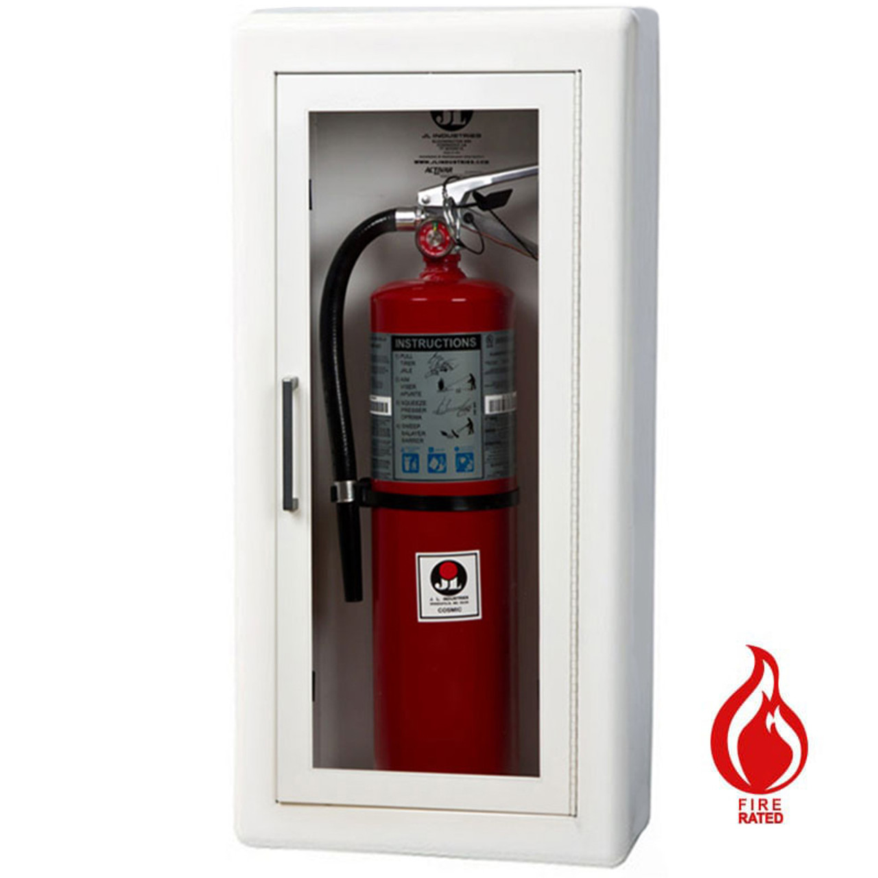 Semi Recessed Fire Rated Extinguisher Cabinet Ambassador Jl
