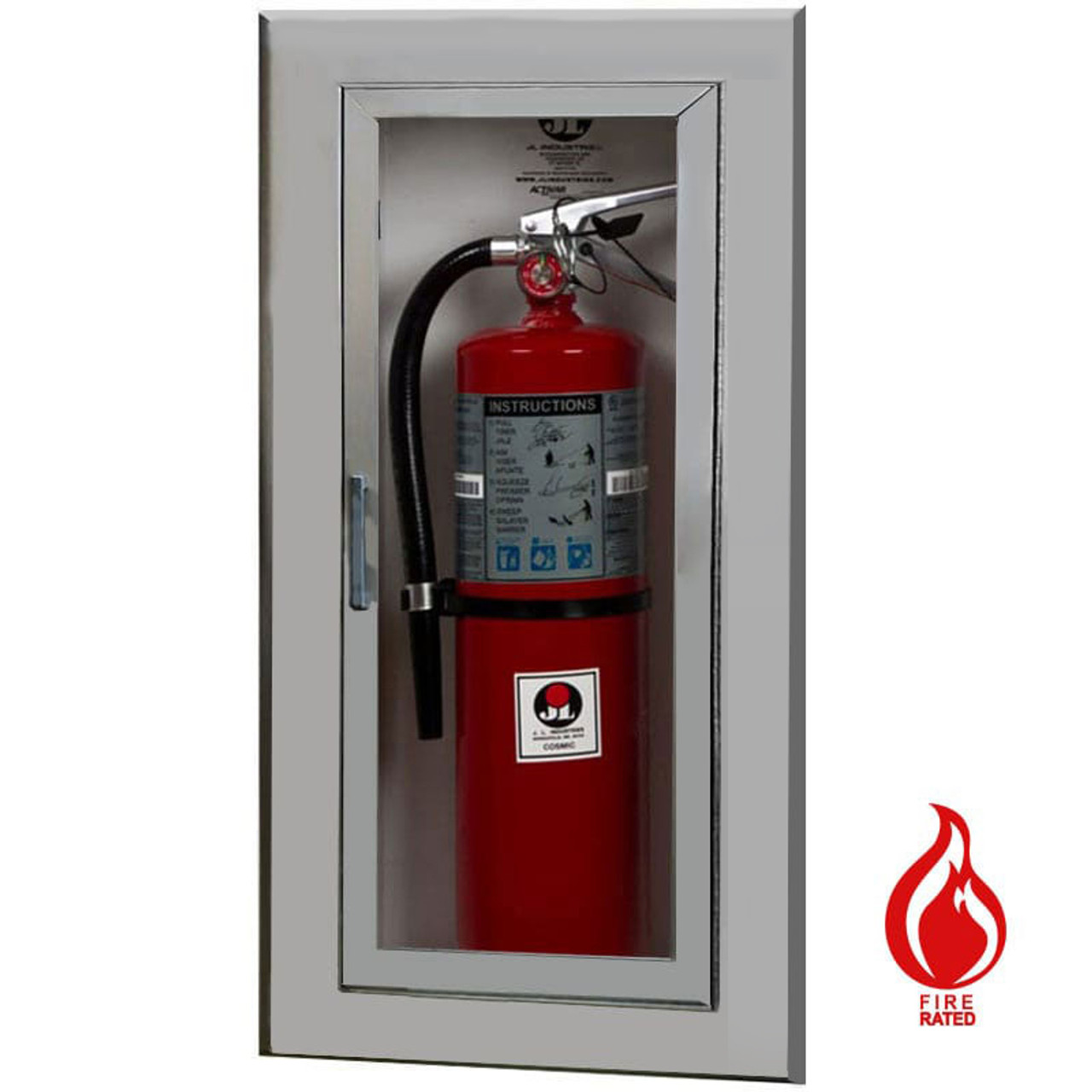 Recessed Aluminum Fire Rated Extinguisher Cabinet Academy Jl