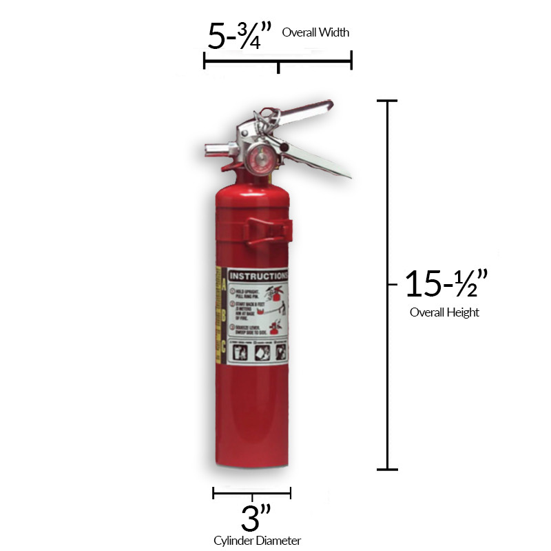 Dry Chemical 2.5lb Fire Extinguisher - Multi Purpose - Buckeye