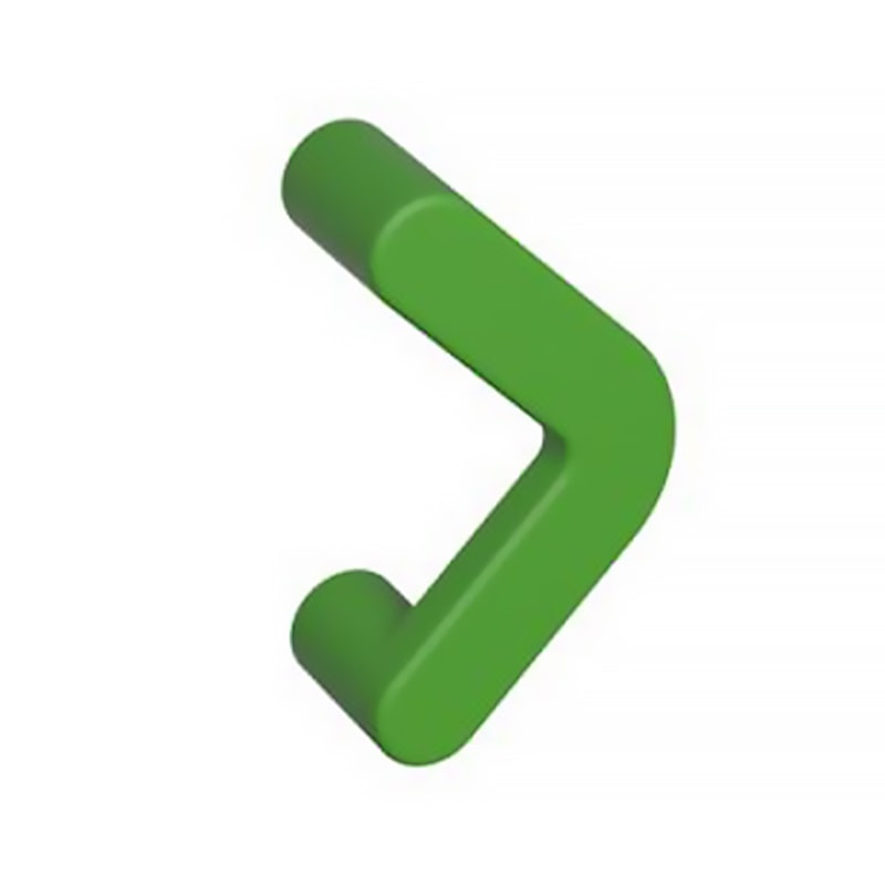 HEWI Nylon Cabinet Pull Handle - V-Shaped - 548.17.64GKW - Default 2