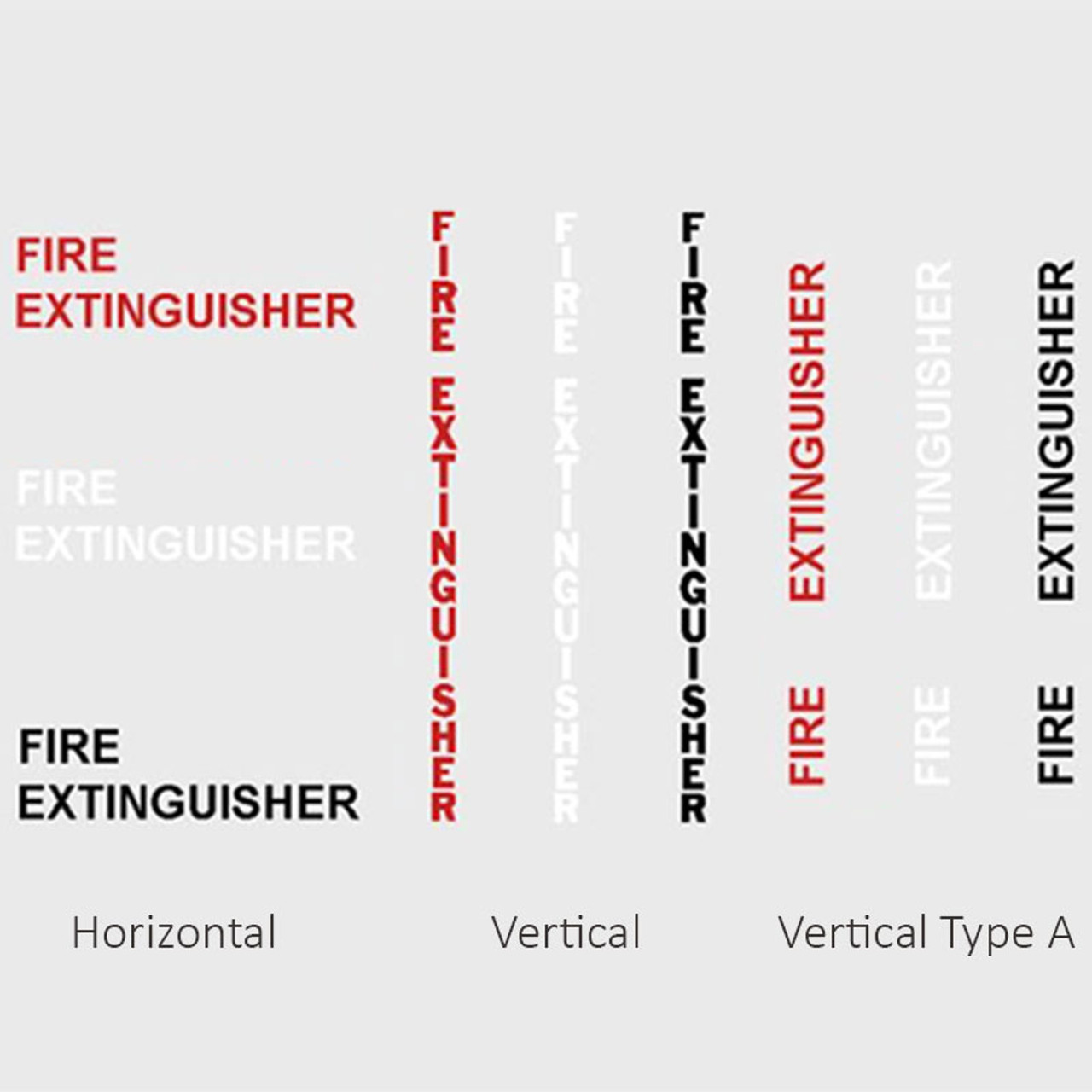 Semi-Recessed Fire Extinguisher Cabinet - Larsen Gemini Series - Door Lettering