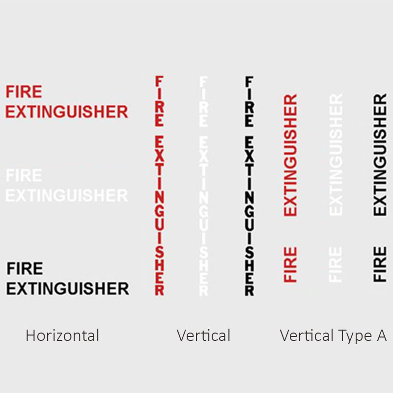 Recessed Fire Extinguisher Cabinet - Larsen Gemini Series - Door Lettering