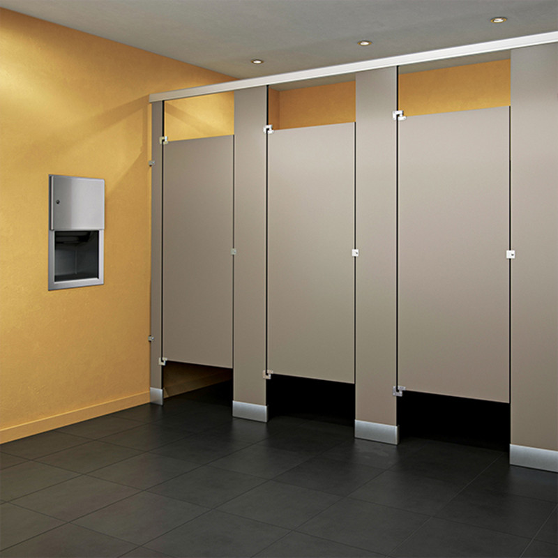 Solid Phenolic Toilet Partitions - In Corner Layout Image 2