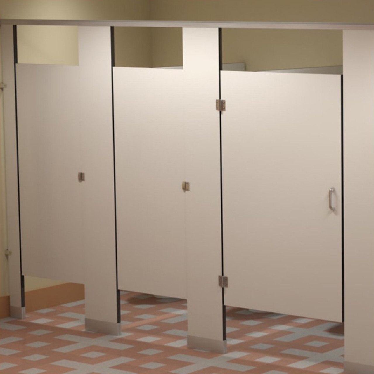 Solid Phenolic Toilet Partitions - Alcove Layout Image 3