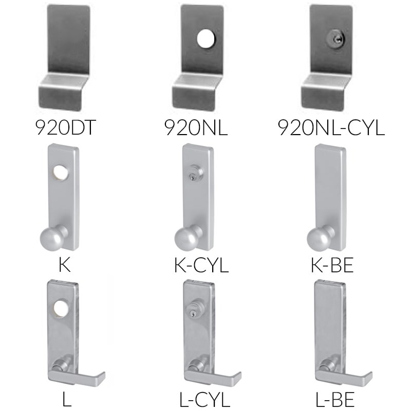 Falcon 19 Series Rim Exit Device - Function and Trim