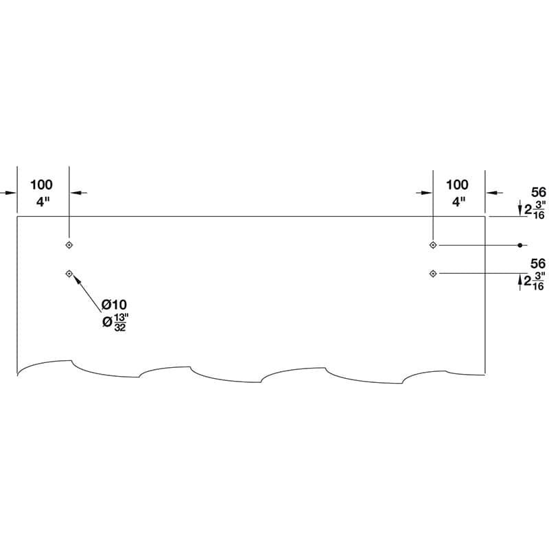Hafele Flatec IV Stainless Steel Sliding Barn Door Hardware - Hollow Tube Track 220 lbs Door Max 
 - Spec Sheet