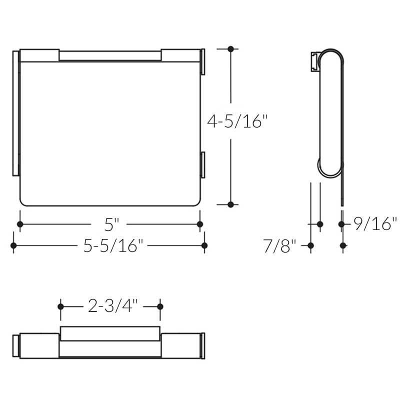 HEWI Stainless Steel Toilet Roll Holder with Cover - 900.21.005 - Spec Sheet