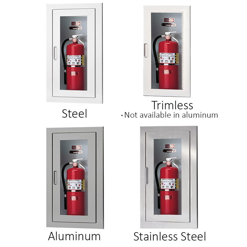Recessed Fire Extinguisher Cabinet - Larsen Architectural Series