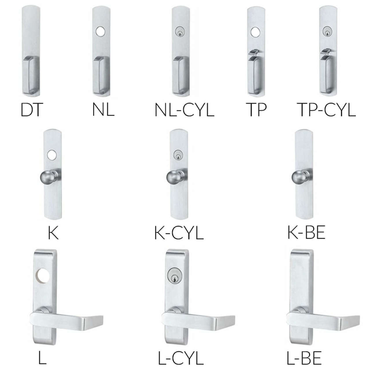 Von Duprin 88 Series Surface Vertical Rod Exit Device - Fire Rated - Function and Trim