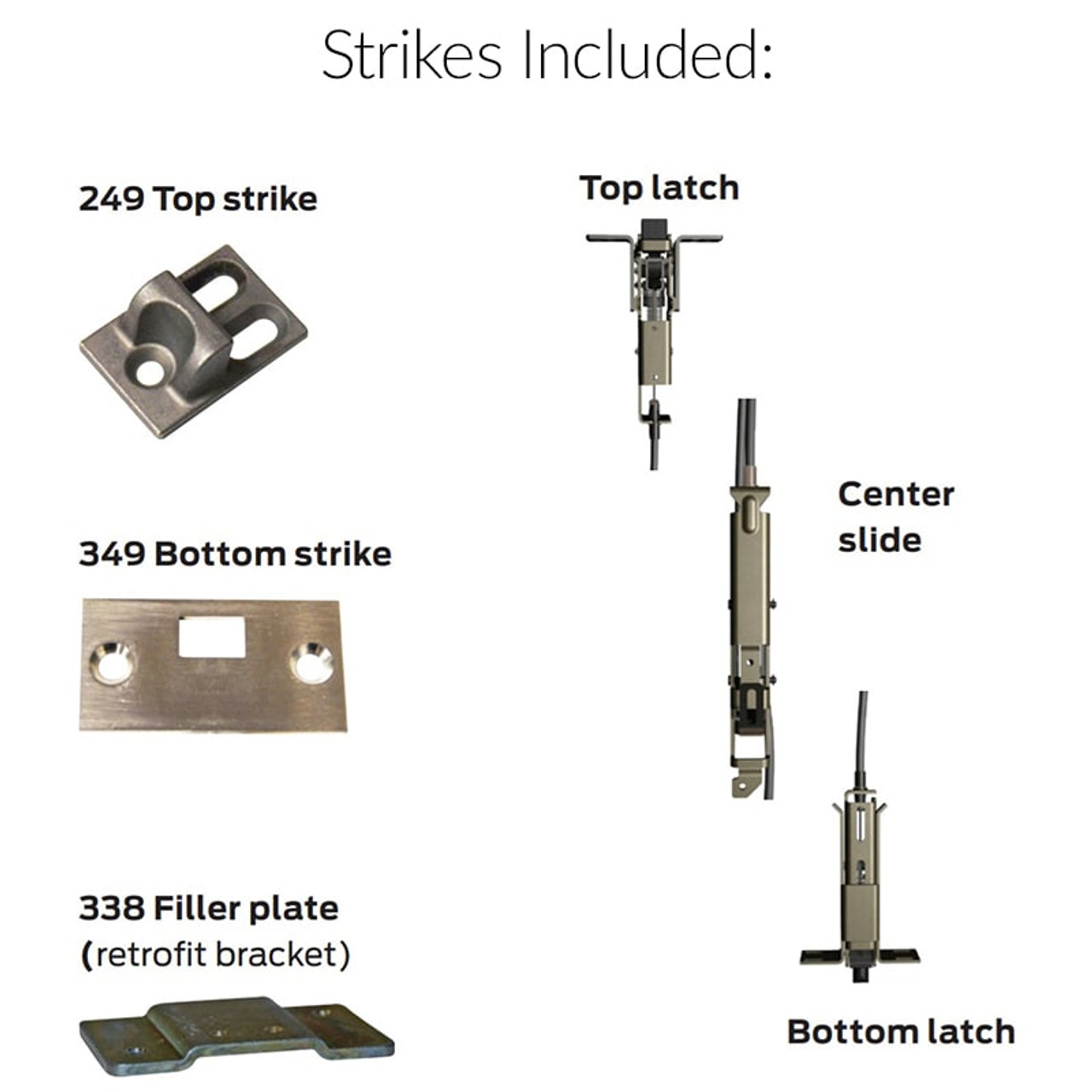 Von Duprin 98/99 Series Concealed Vertical Cable Exit Device - Strike