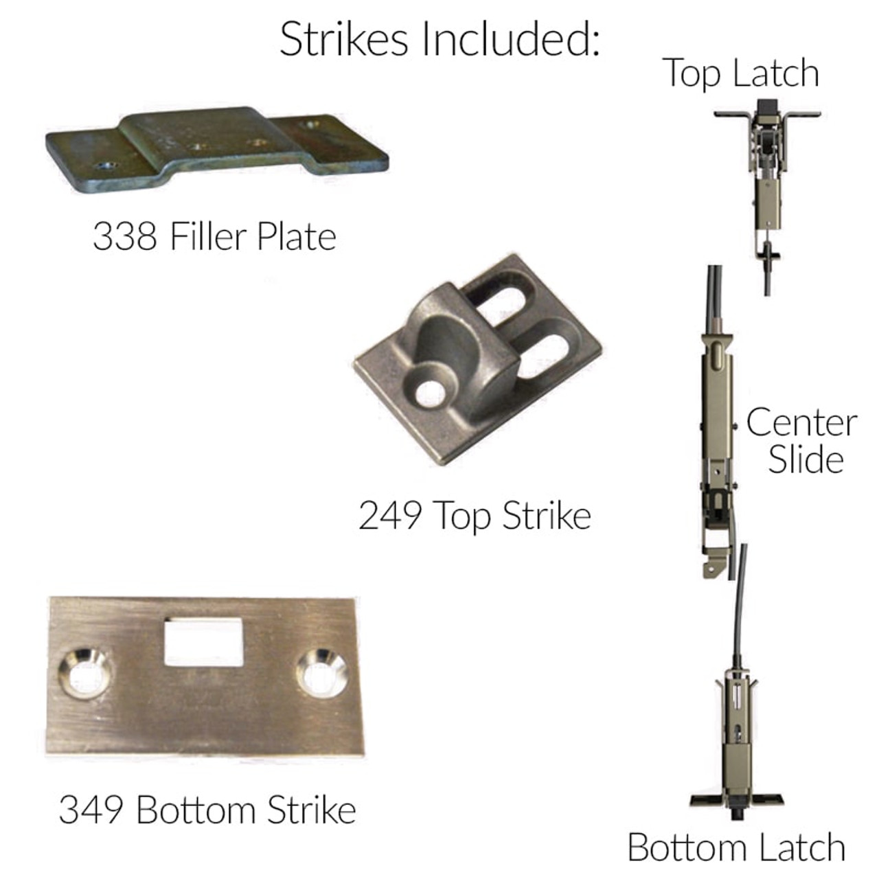 Von Duprin 33A/35A Series Concealed Vertical Cable Exit Device - Fire Rated - Strikes