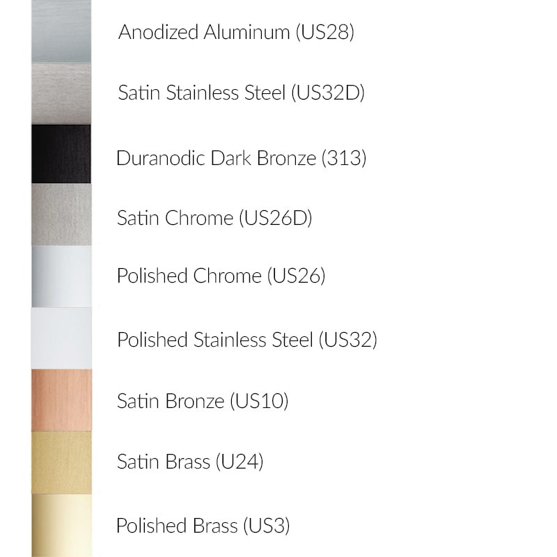 Falcon 25 Series Concealed Vertical Rod Exit Device - Fire Rated - Finishes