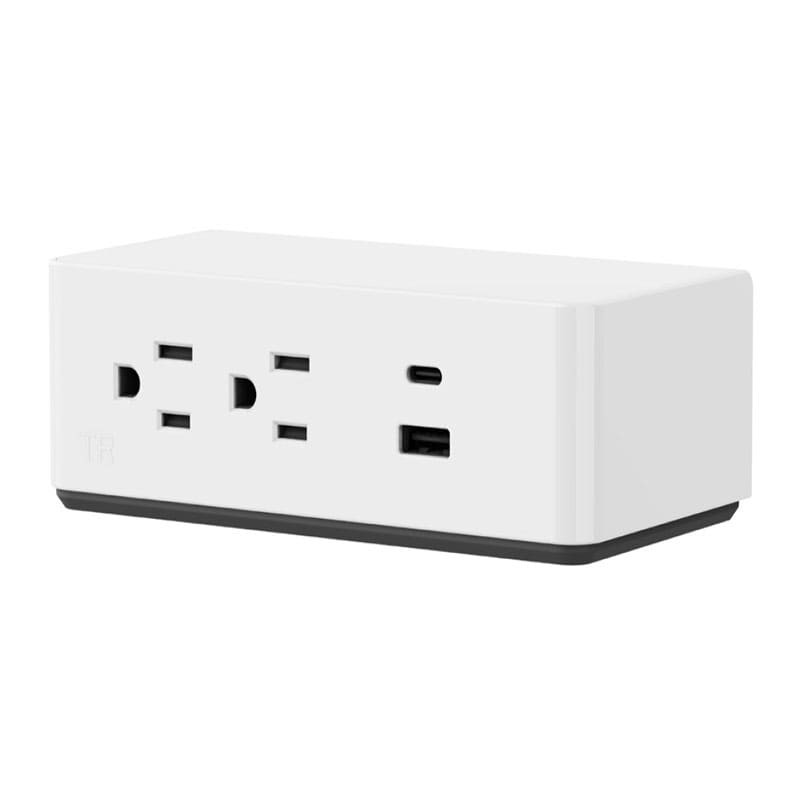 Ashley 210 Freestand Relocatable Plastic Hub - 2 Power, 1 USB-A, 1