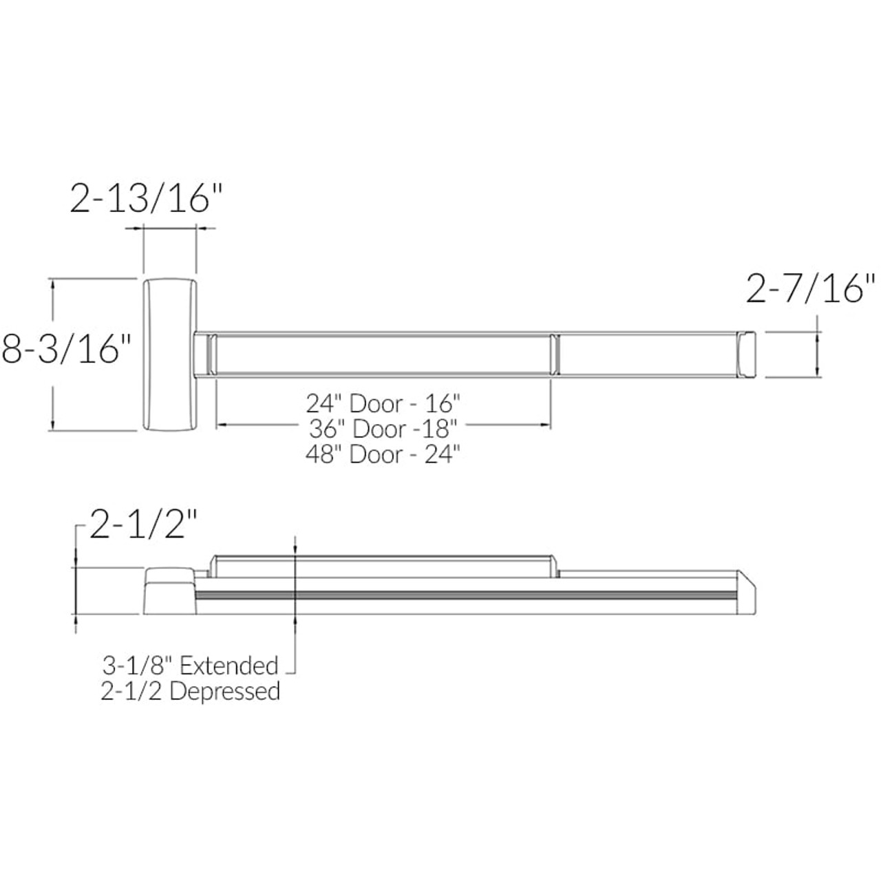 PDQ Architectural Concealed Vertical Rod Exit Device 6300CV - Spec Sheet