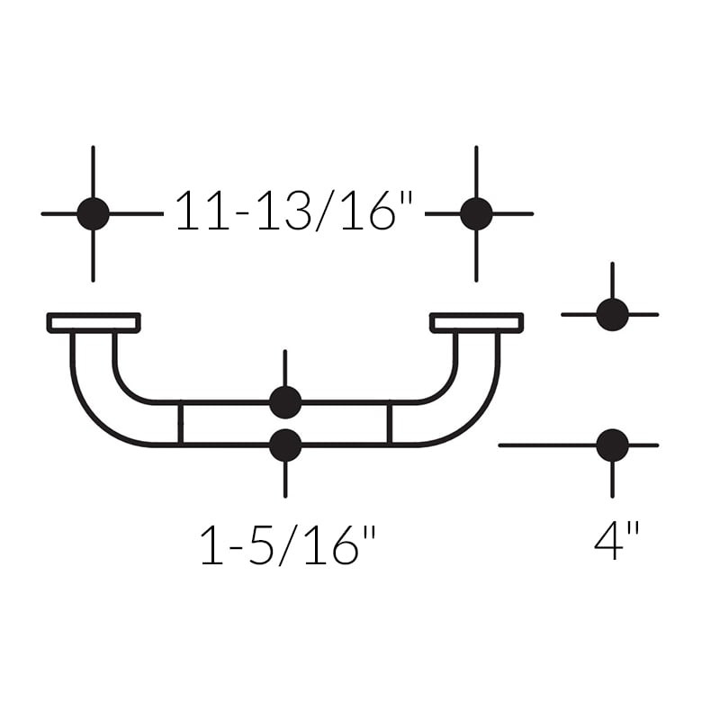  HEWI Nylon Bariatric Straight Grab Bar - 801.36.8100 - Spec Sheet
