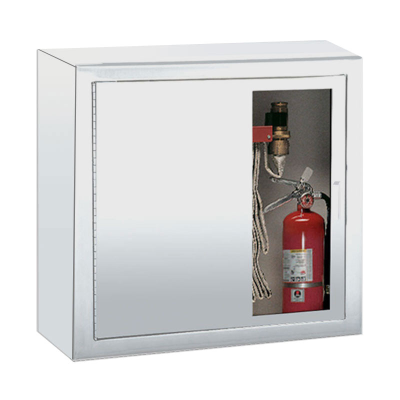 Surface Mount Stainless Steel Fire Extinguisher and Hose Cabinet