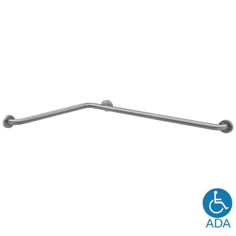 Bobrick Stainless Steel Two Wall Corner Grab Bar - 1.25