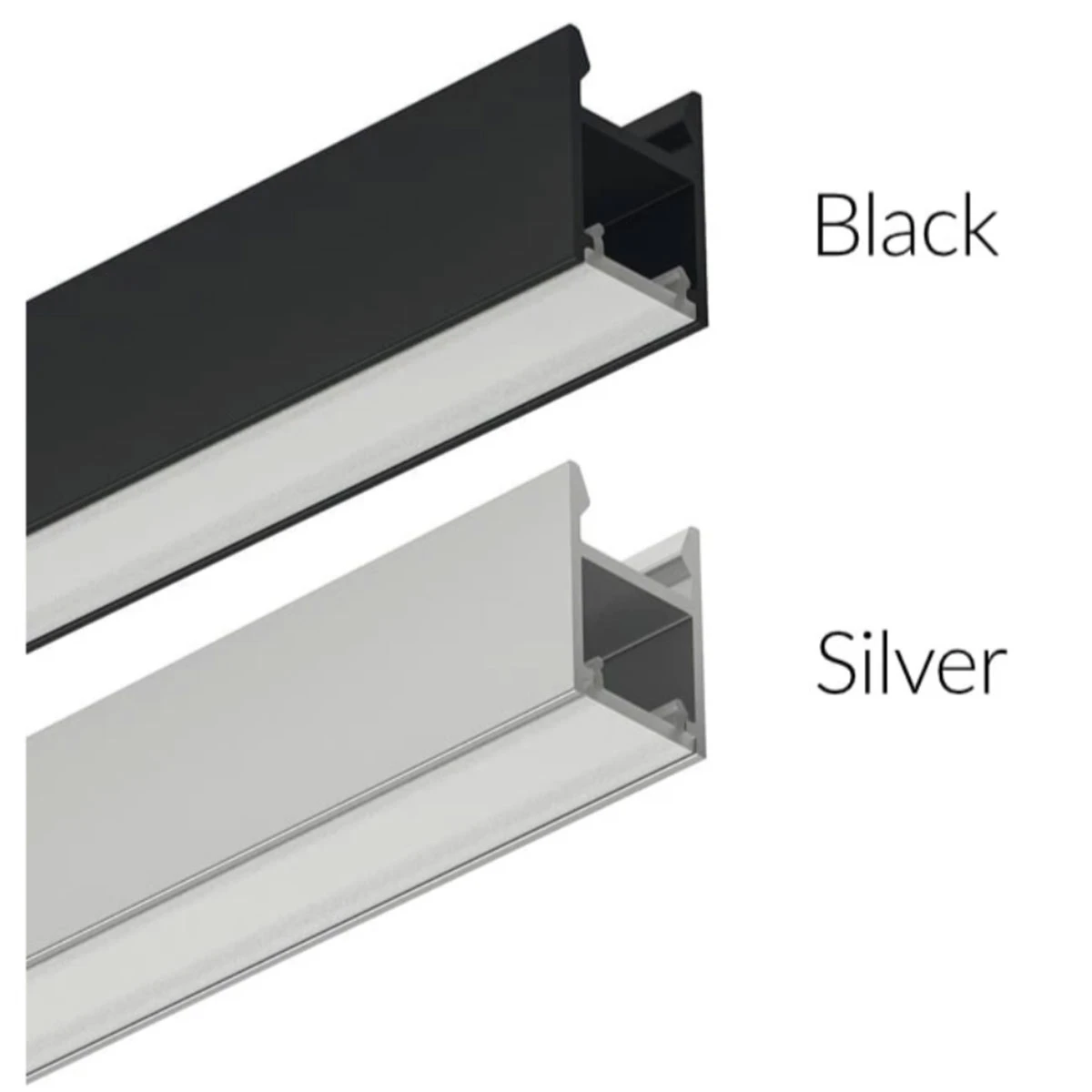 Loox5 Concealed Clip Surface Mount Profile 2103 for LED Light Strips - Finishes