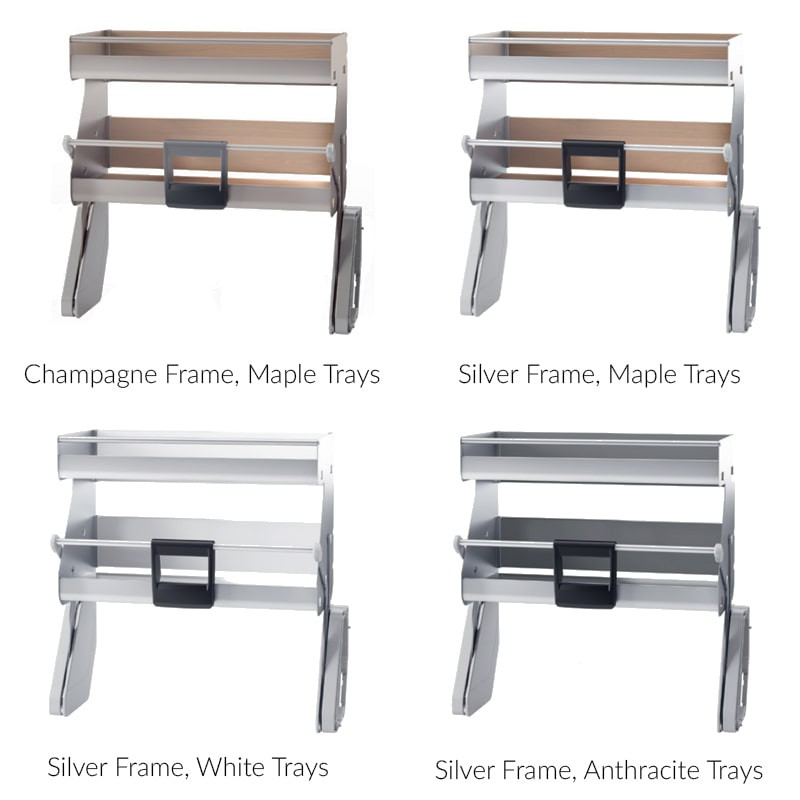 Kessebohmer iMove Pull-Down Double Shelf for Face Frame Cabinets - Finishes